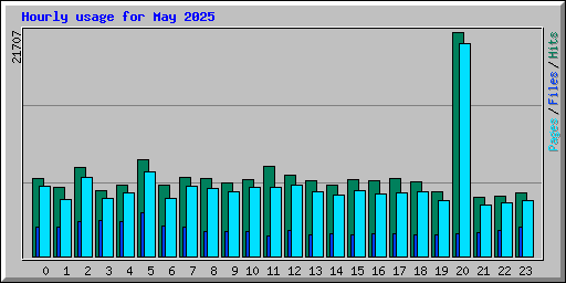 Hourly usage for May 2025