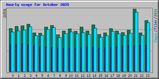 Hourly usage for October 2025